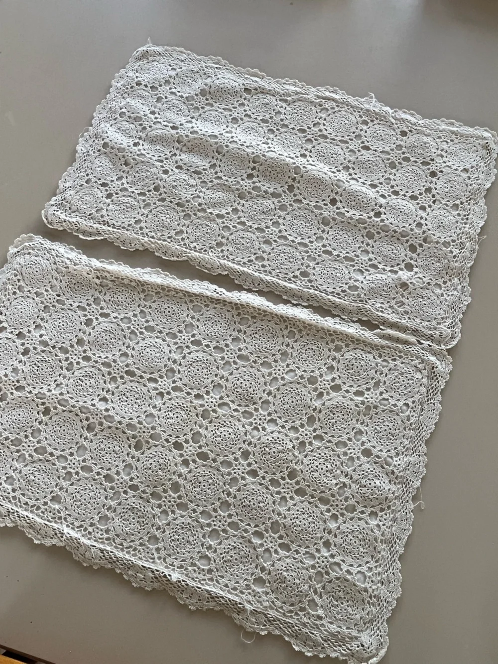 Boho Vintage crochet pillow case set